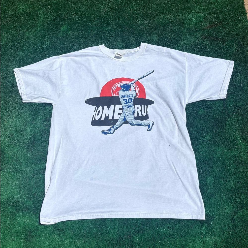 Fruit of the Loom White baseball Graphic Tee